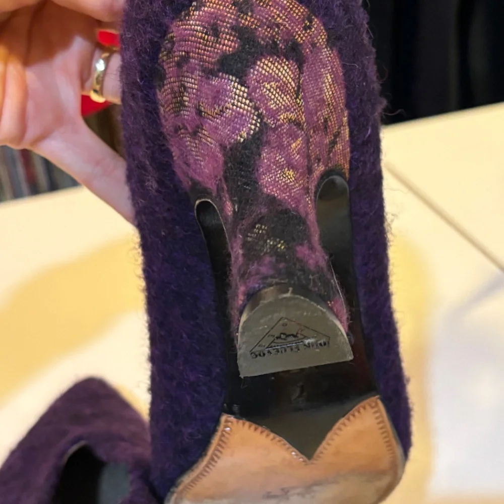 Furry 80s inspired purple Fluevogs - Sz 7 - Picture 4 of 11